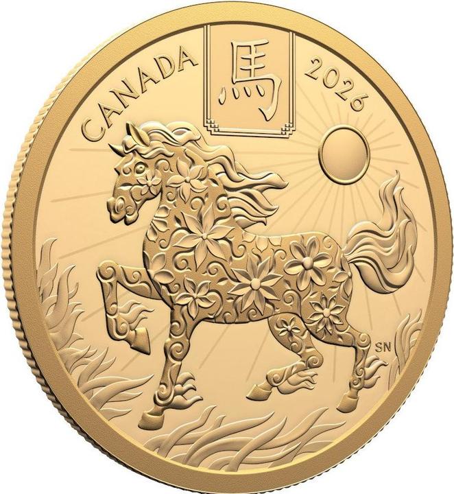 Actual product image Royal Canadian Mint Gold Lunar Pferd 15 g PP - 2026 (999.90, 2026)