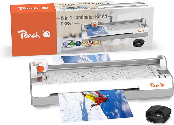Actual product image Peach Laminator + roll cutter A4 125 µm (125 µm, A4)