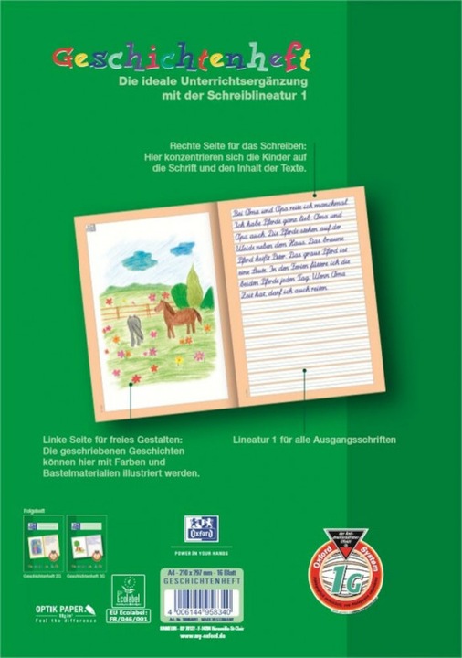 Actual product image Oxford Story booklet, A4 (A4, Lined, Hardcover)