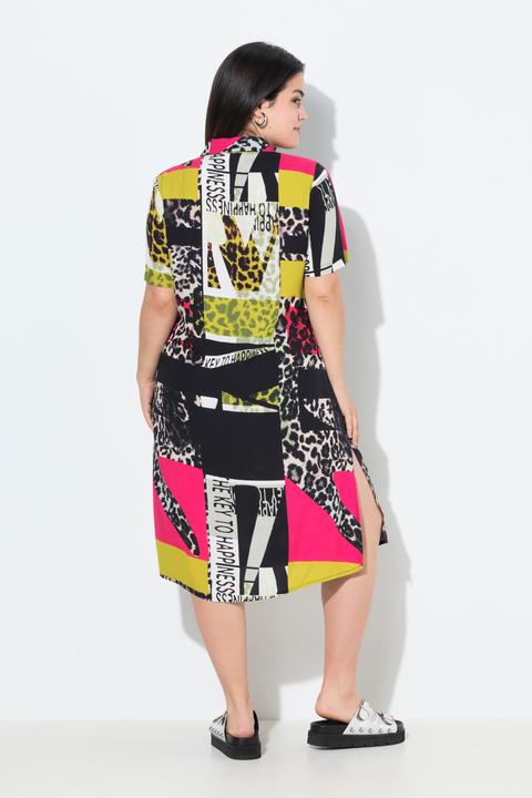 Produktbild Angel of Style Hemdblusenkleid, Straight Fit, grafisches Leomuster (44)
