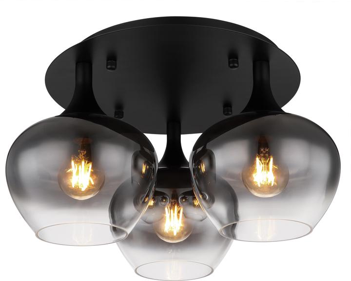 Globo Ceiling light Maxy black matt 3xE27 (E27)