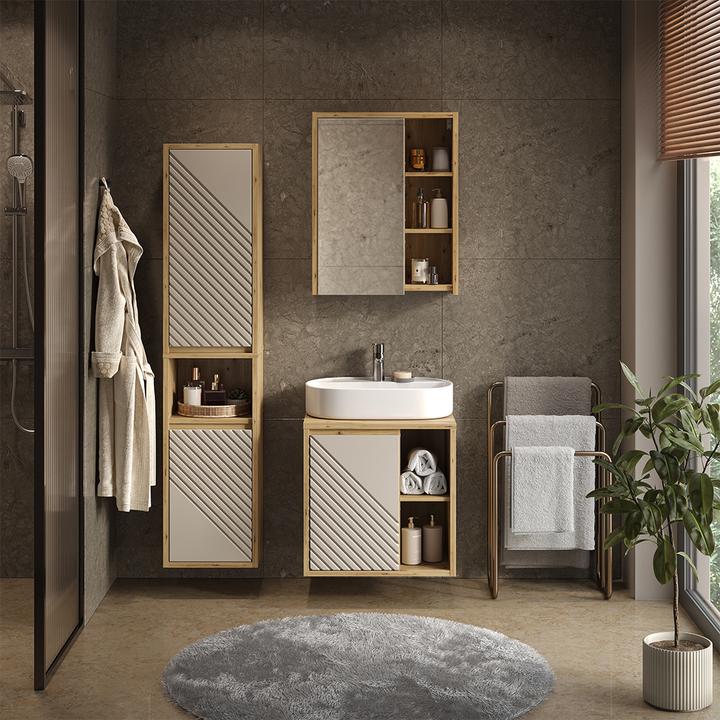 Produktbild Vicco Badmöbel-Set Viola, Artisan-Eiche, 3 Teile
