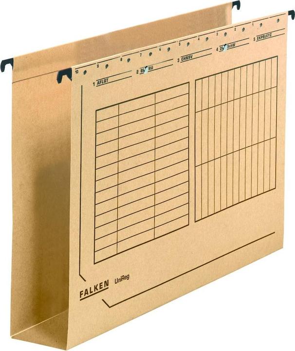 Falken 25 Collecteur suspendu brun natron Fond : 6,0 cm (A4, 25 x)
