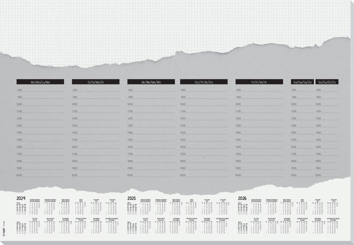 Actual product image Sigel Desk pad, Weekly Planner, with 3-year calendar, daily and weekly planner, DE/EN/FR/NL, 595x410 mm, 8 (595 x 410 mm)
