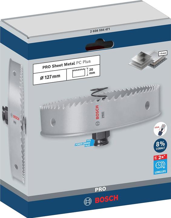 Productafbeelding Bosch Professional Zubehör PRO Plaatmetaal PC Plus gatenzaag, 127 mm (127 mm)