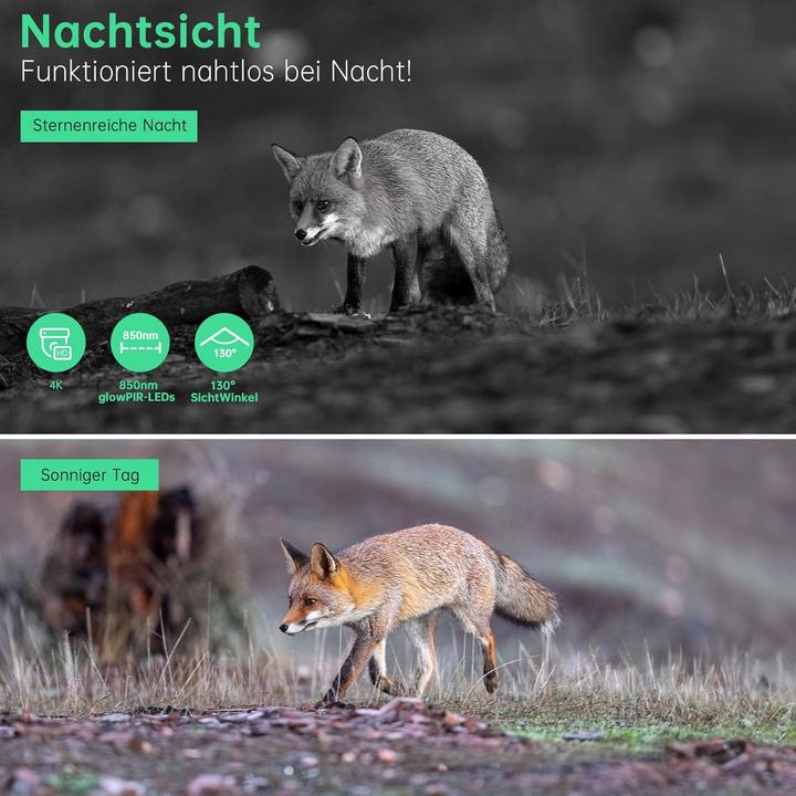 Produktbild Hrivcam 4K Wildkamera mit Bewegungsmelder und Nachtsicht
