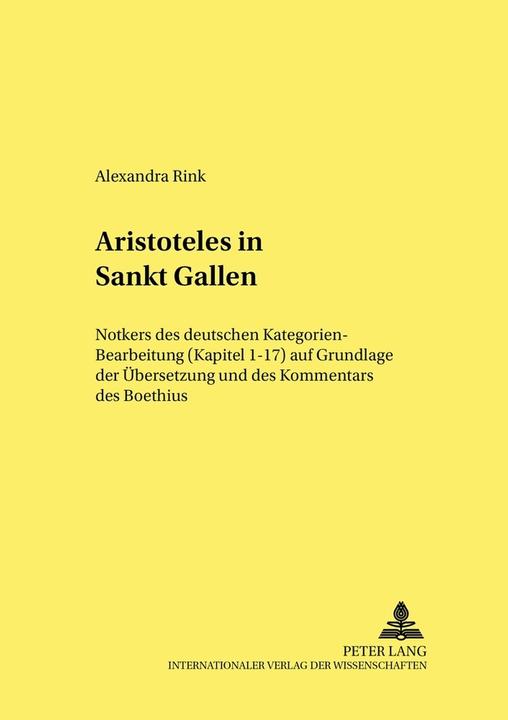 Produktbild Aristoteles in Sankt Gallen (Deutsch, Alexandra Rink, 2006)