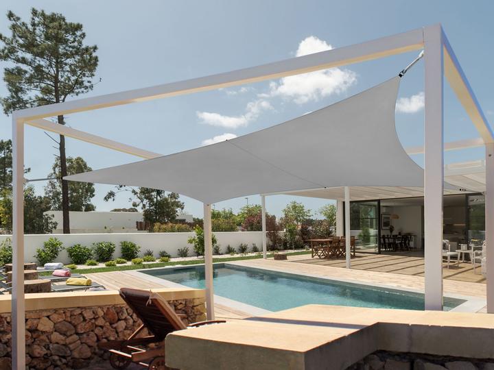 Immagine prodotto Beliani Vela solare grigia quadrata 300 x 300 cm LUKKA (300 x 300 cm)
