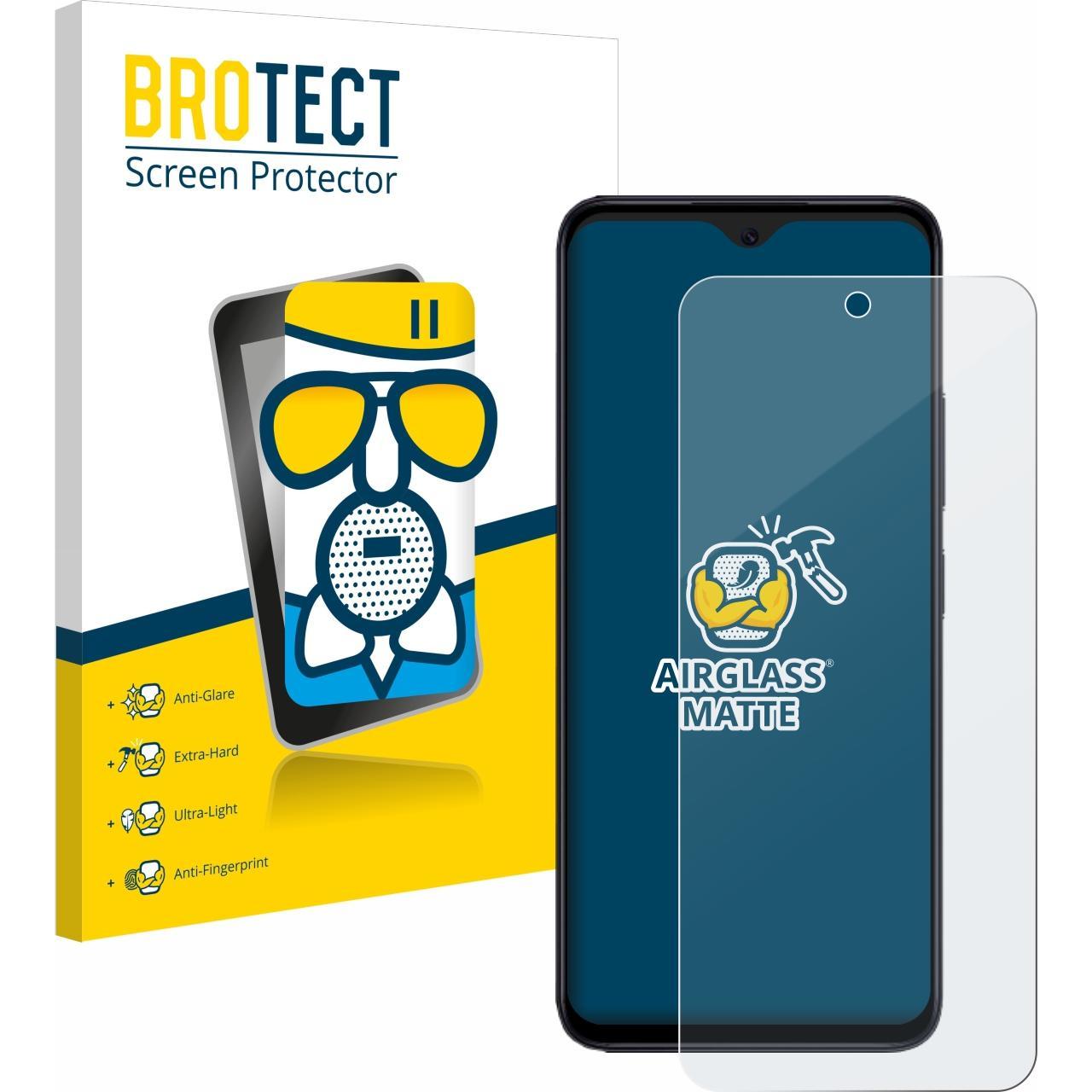 BROTECT AirGlass Panzerglasfolie Matt (1 Stück, Xiaomi Redmi 12), Smartphone Schutzfolie, Grau