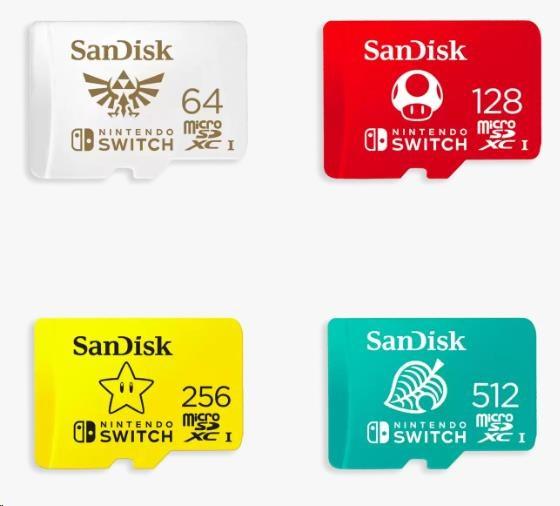 Image du produit SANDISK Nintendo Switch Card (128 Go, microSDXC, U3, UHS-I)
