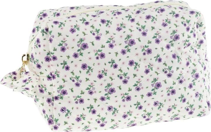 Tinka Magic Tinka - Toiletry Bag White w/Purple Flowers