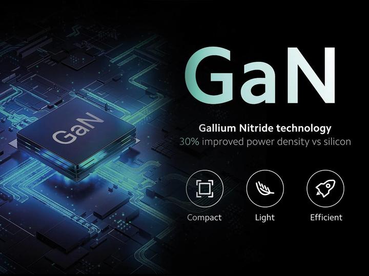 Actual product image HQ Power USB fast charger with GaN Fast Technology - 3 outputs - USB-A & 2 x USB-C - 67W (67 W)