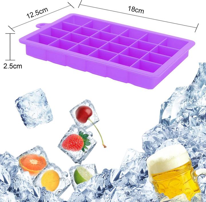 Actual product image Intirilife 2x ice cube moulds set of 2 à 24 compartments