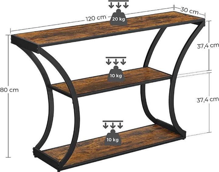 Produktbild Vasagle Hally (120 x 30 x 80 cm)