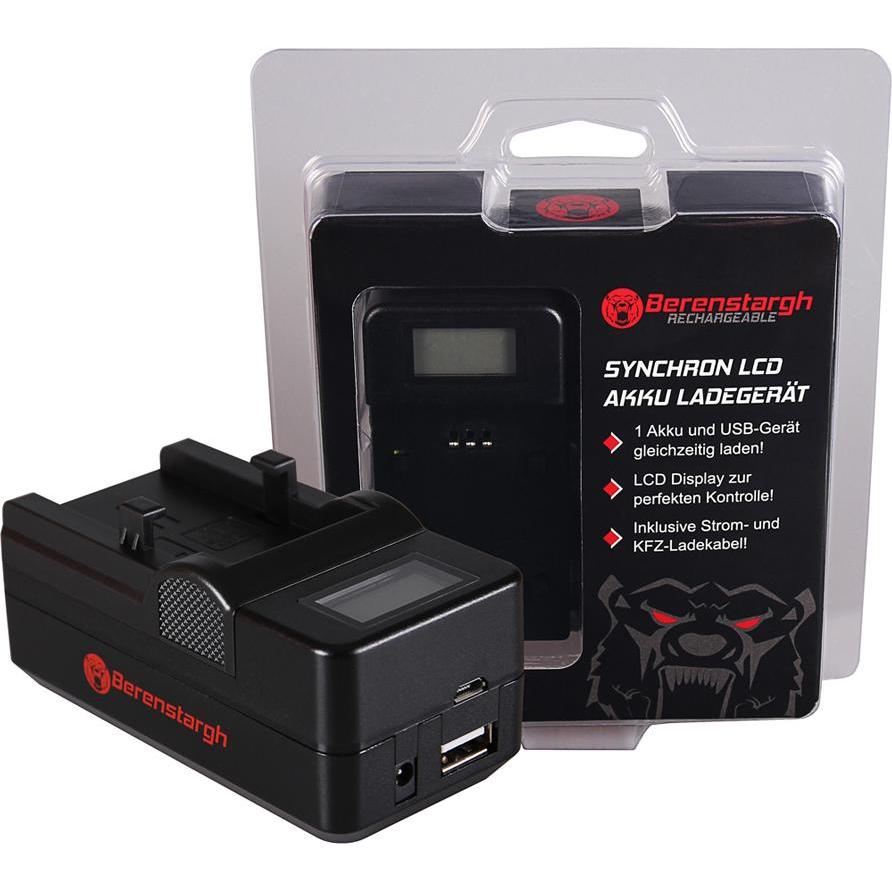 Berenstargh Synchron USB Ladegerät f. Olympus Li-10B Camedia C50 Zoom C5000 Zoom C60 Zoom C760 Ultra (Caricabatterie per fotocamere), Alimentatore fot