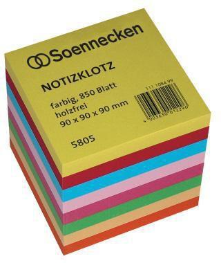 Soennecken Zettelklotz Masse: 9 x 9 x 9 cm (B x H x T) Grammatur: 80 g/m² (80 g/m², 850 x, 9 x 9 cm)