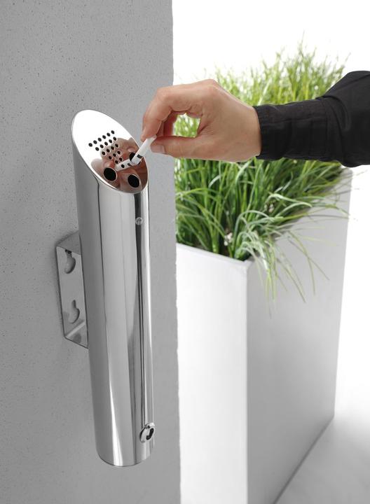 Produktbild Hendi Aschenbecher zur Wandmontage Edelstahl abschliessba