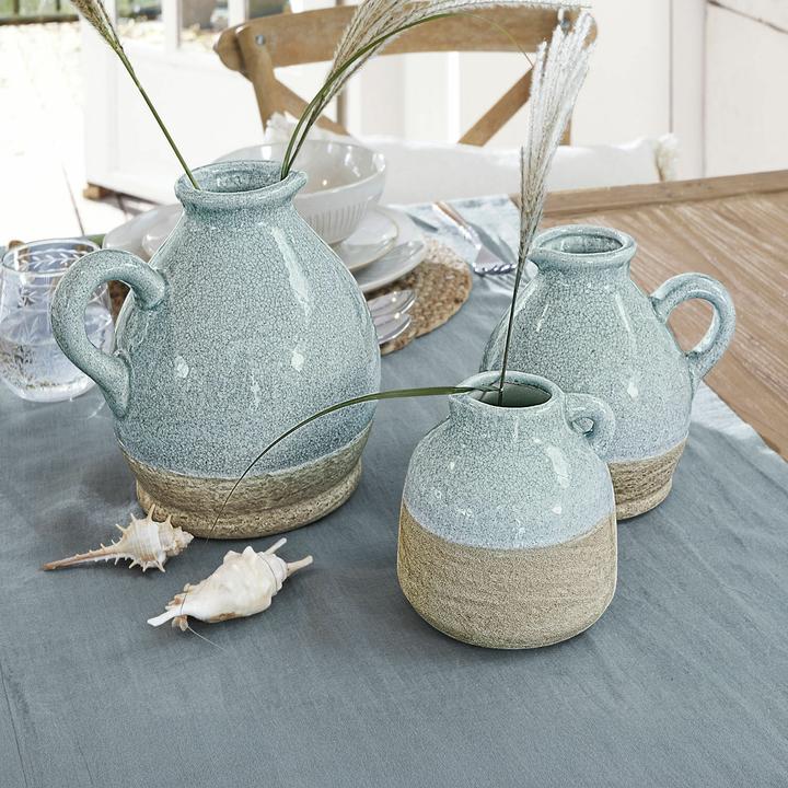 Image du produit Loberon Set de 3 vases Lezíria bleu clair (3 x, 12 x 12 cm, 21 x 20 cm, 16 x 16 cm, 2.35 l)