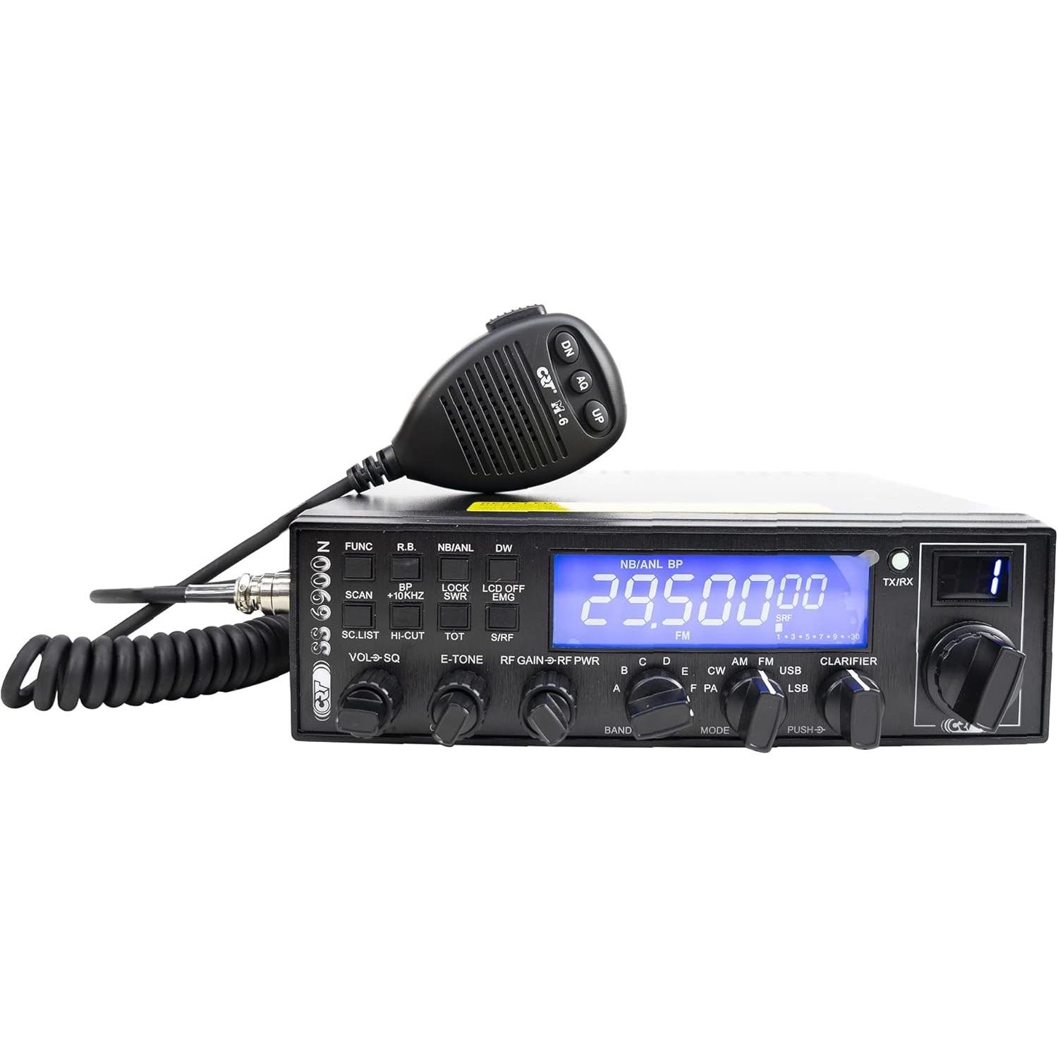 CRT Alpha Amateurfunk CRT SS 6900 VOX CB, AM, FM, USB, SSB, CW, PA, 28-29,7 MHz, ASQ, RF Gain, Roger Beep, 12 (tx000160)