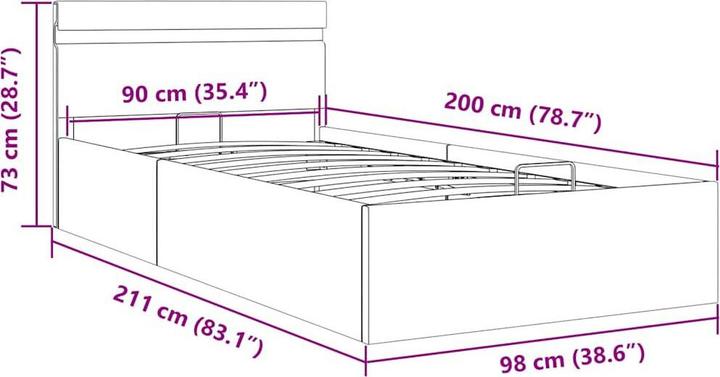 Image du produit vidaXL Bettgestell (90 x 200 cm)