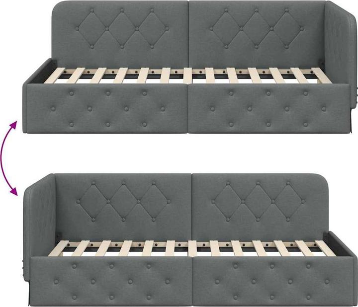 Produktbild vidaXL Eckbettgestell (90 x 200 cm)