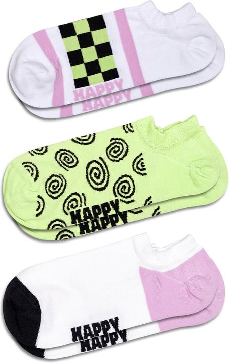 Actual product image Happy Socks 3-Pack Checked Stripe No Show Socks (pack of 3, 36 - 40)