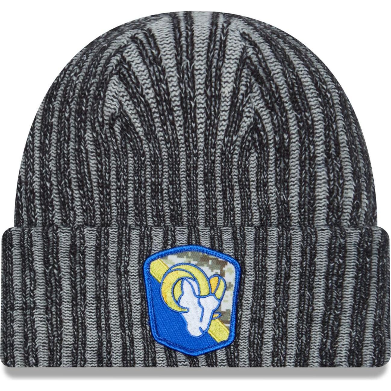 New Era, Herren, Mütze, NFL Salute to Service Wintermütze Los Angeles Rams, Schwarz
