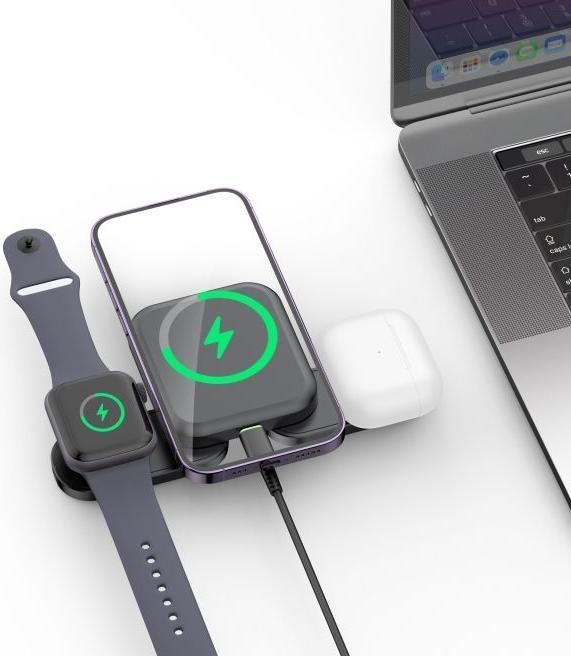 Image du produit Budi Chargeur sans fil 3 en 1, 15W (20 W)