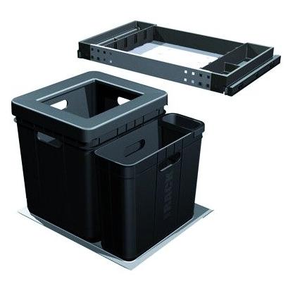 Franke Kehrichtsystem -Sorter Serie 350 Varia für BLUM / GRASS / HETTIC, Abfalleimer, Schwarz