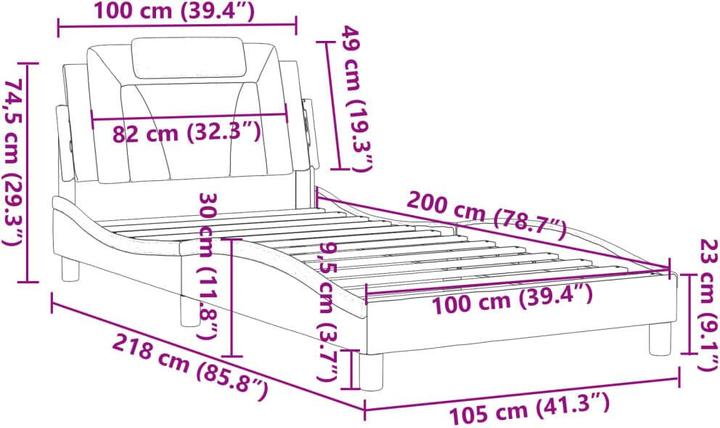 Image du produit vidaXL Bettgestell (100 x 200 cm)