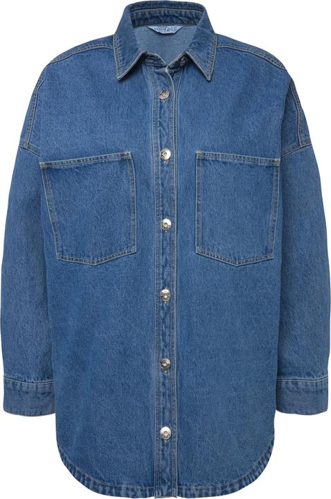 Produktbild Studio Untold Oversized-Jeanshemd, Hemdkragen, Langarm, Unisex (L)