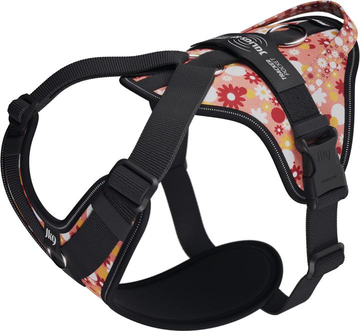 Produktbild Julius-K9 K9 Longwalk light sele w/handle+trackerpocket,Pink flower,L (L, Hund, Hundesport)