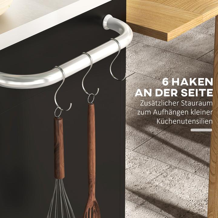 Actual product image Homcom Kitchen cabinet on castors