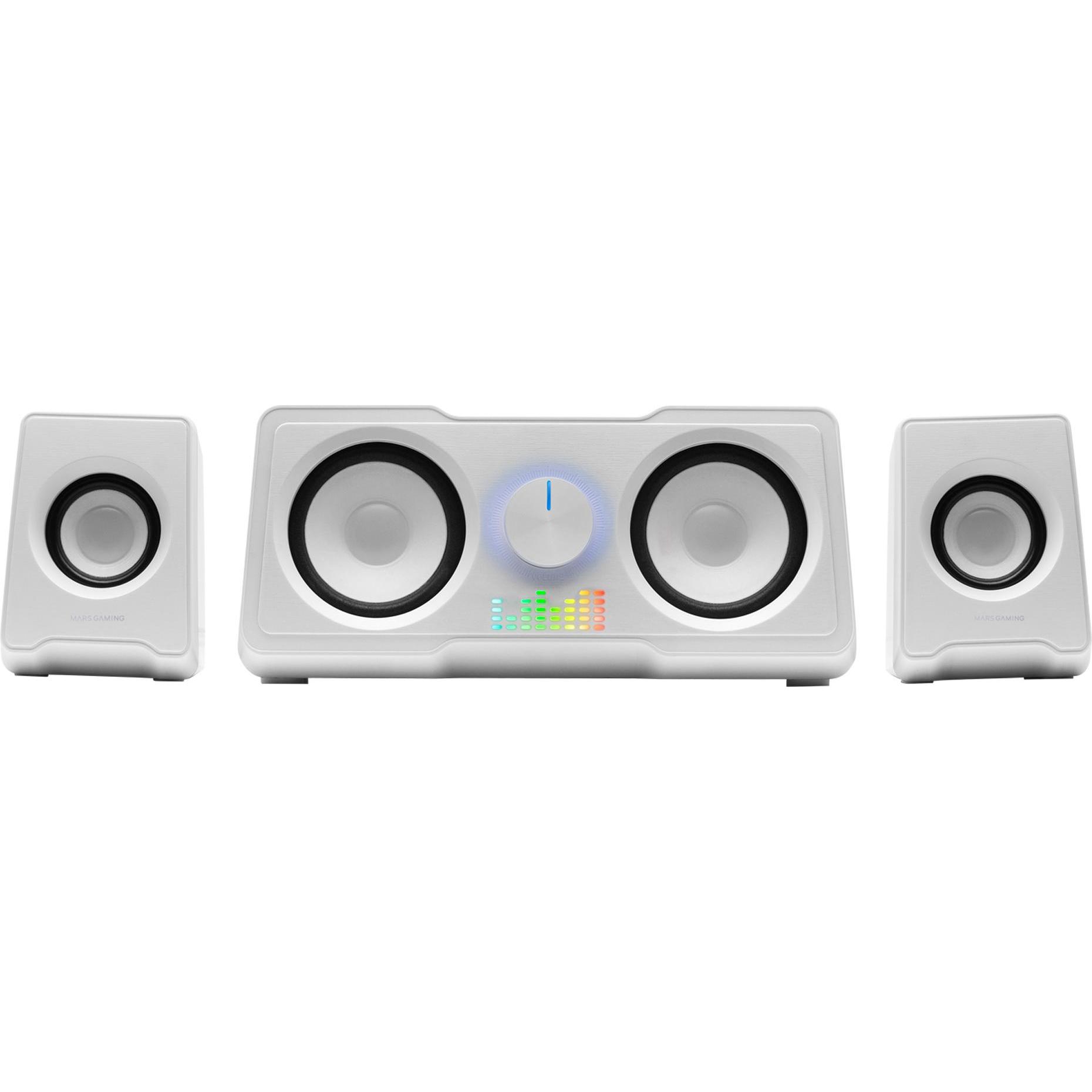 Mars Gaming Enceintes Ms22 (Blanc), PC Lautsprecher, Weiss