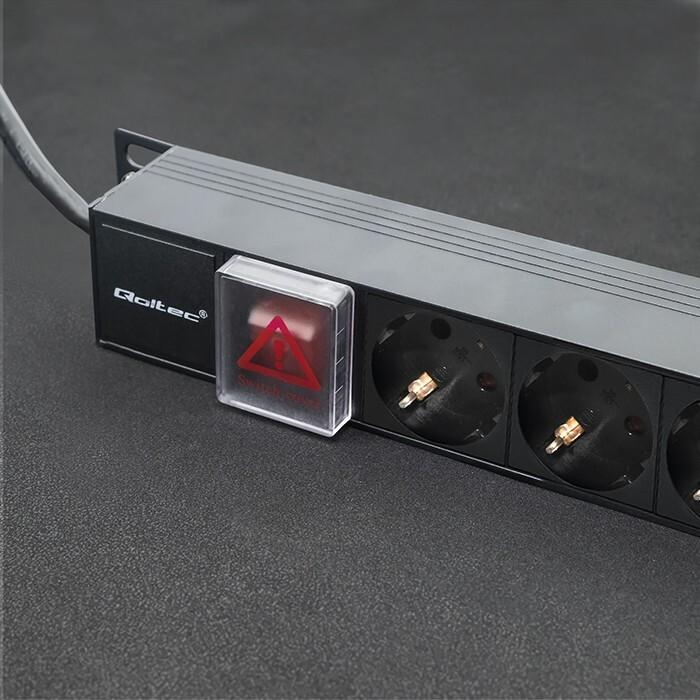 Productafbeelding Qoltec aluminium PDU voor RACK | 16A | 16 x SCHUKO| Verticaal | 1 8 miljoen