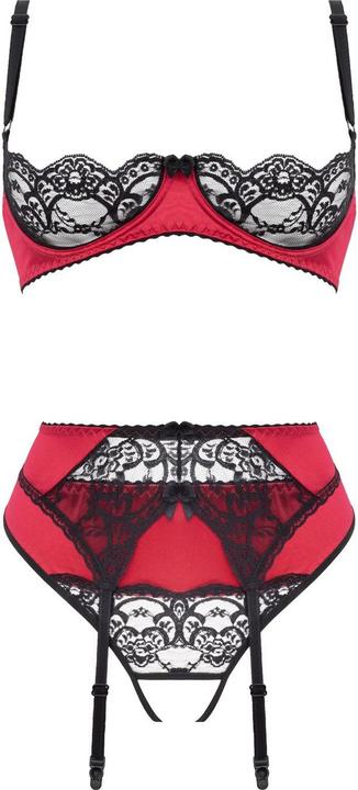 Produktbild Christine Le Duc Christine 3teiliges Set Offener BH & Schrittfreier Slip Gush (M)