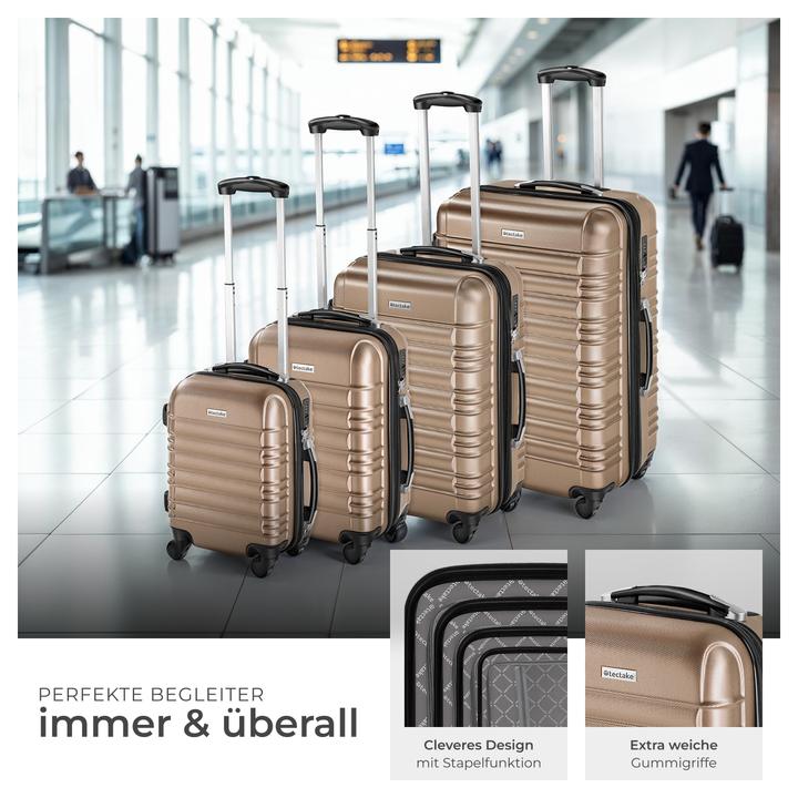 Actual product image tectake Suitcase set 4-piece lightweight hard shell (106 l)