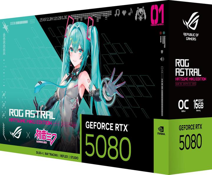 Actual product image ASUS ROG Astral GeForce RTX 5080 Hatsune Miku Edition (16 GB)