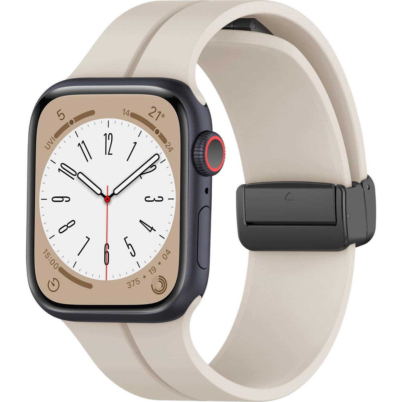 Strap-it Armband (Silikon, Apple Watch), Uhrenarmband, Weiss