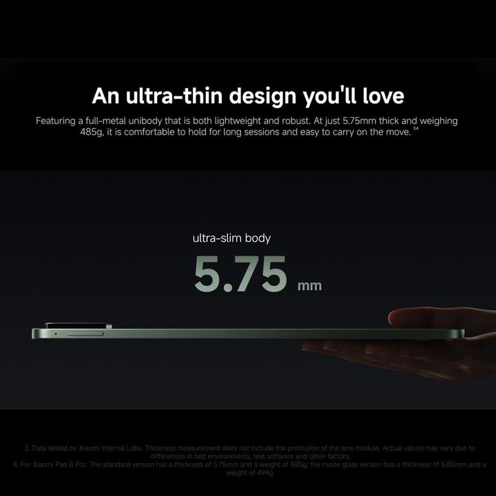 Actual product image Xiaomi Pad 8 Pro (8GB/256GB) Blue (WLAN only, 11.20", 256 GB, Blue, Blue)