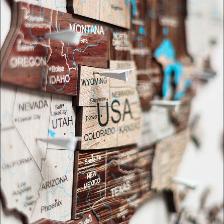 Actual product image Enjoy The Wood 3D world map (120 x 200 cm)