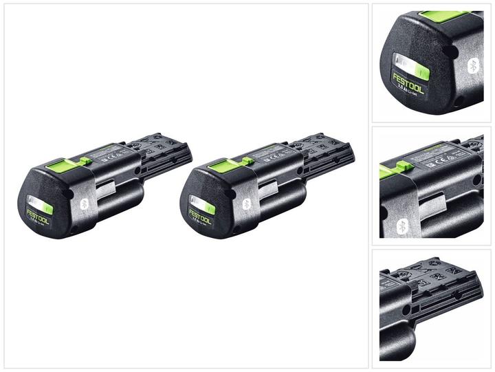 Festool Set di batterie BP 18 Li 3,0 Ergo I 3,0Ah / 3000mAh 18V Li-Ion con indicatore di carica (2x (18 V)