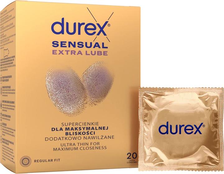 Produktbild Durex Sensual Extra Lubricated Kondome - 20 Stück (20 Stk.)