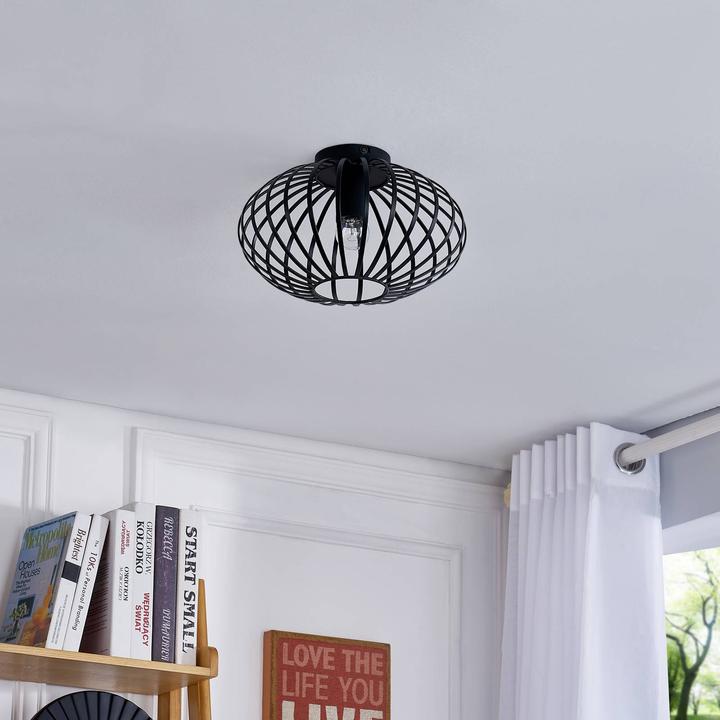 Produktbild Lindby Maivi Deckenleuchte Käfig schwarz 30 cm (E27)