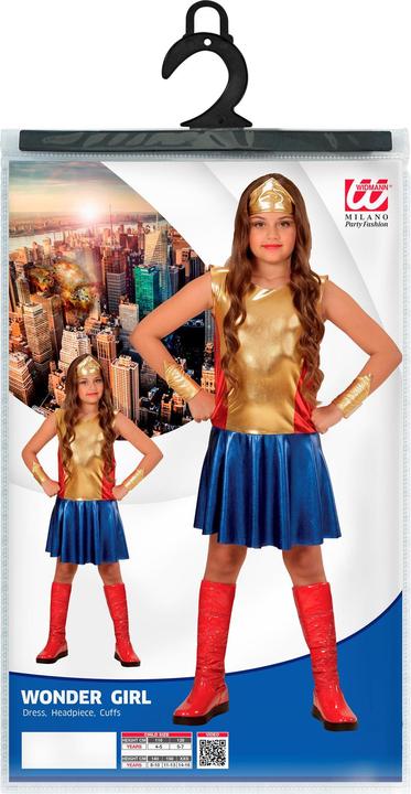 Produktbild Widmann WONDER GIRL (Kleid, Stirnband, Armbänder), 164 cm / 14-16 Years (164)