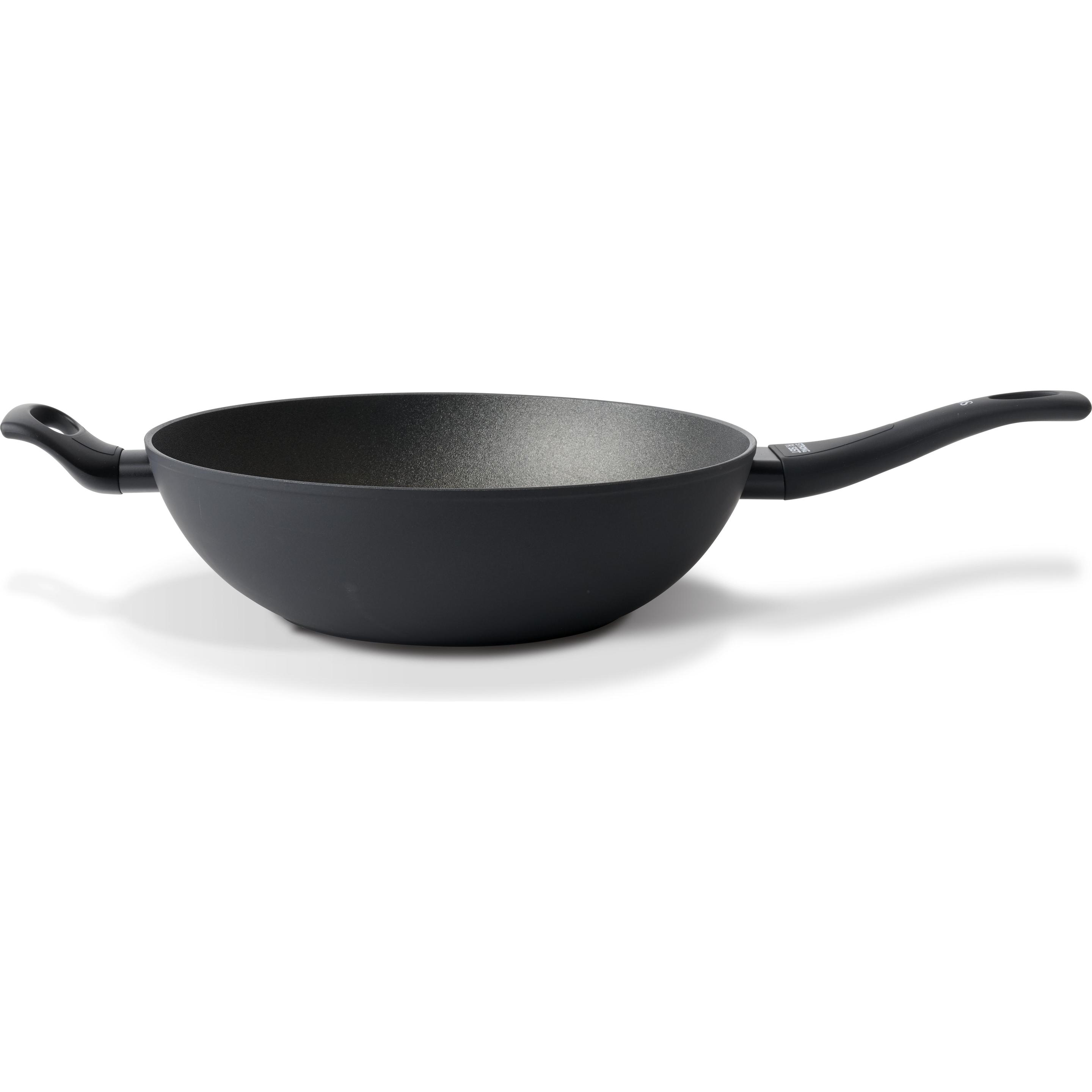 TVS Virtus Induction Wok 32 cm, Padella + Pentola, Nero