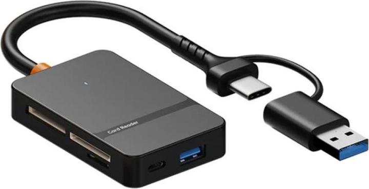 Produktbild PowerGuard 8-in-1 OTG USB-C USB-A to SD, MicroSD, CF, MS Cardreader Photo Adapter (USB-C)
