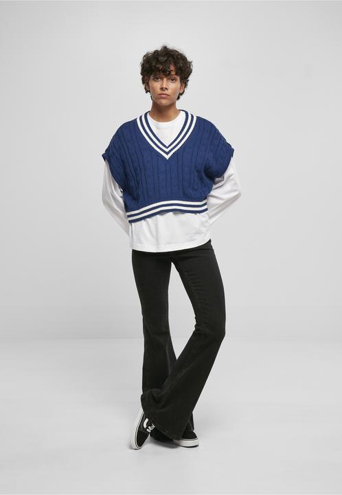 Produktbild Urban Classics Ladies Cropped Knit College Slipover (L)