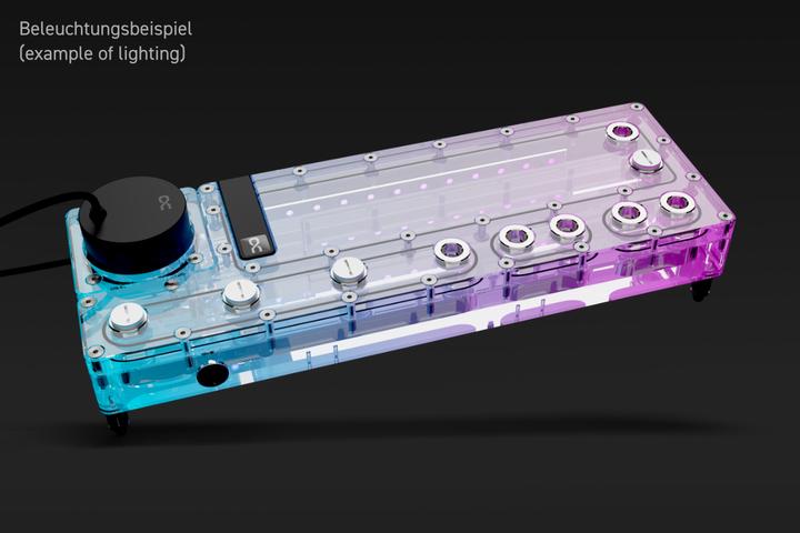 Actual product image Alphacool Core Distro Plate 360 Right with VPP Pump