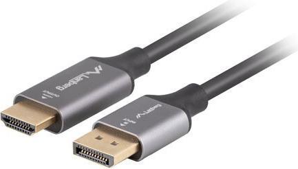 Immagine prodotto Lanberg Cavo Displayport(M)-HDMI(M) 1M 4K nero e argento (Foro cavo, 100 cm)